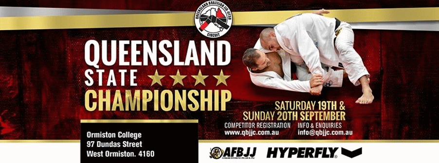Queensland state BJJ tournament banner