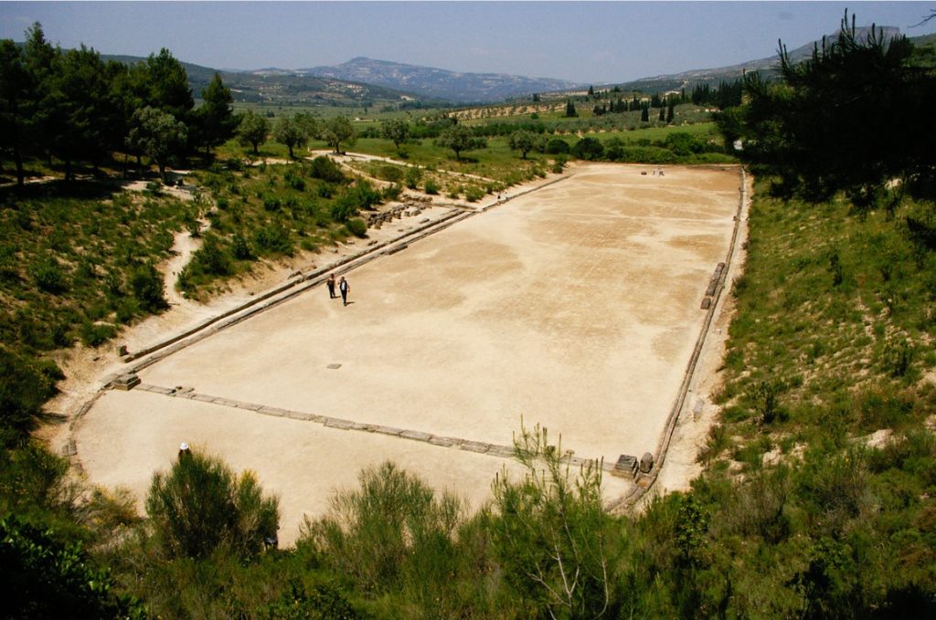 The stadion of ancient Nemea in Greece.